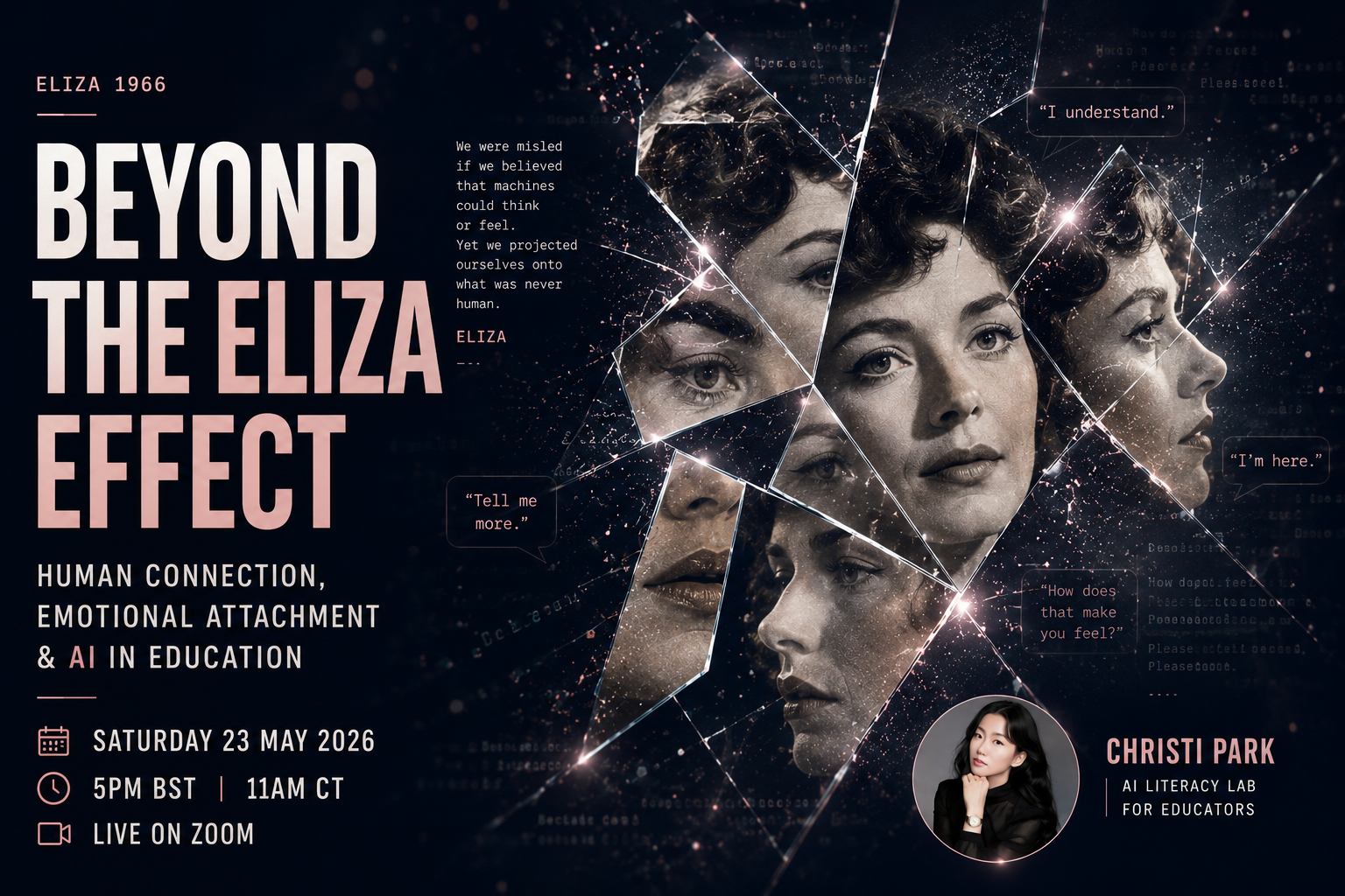 Beyond the ELIZA Effect — webinar poster